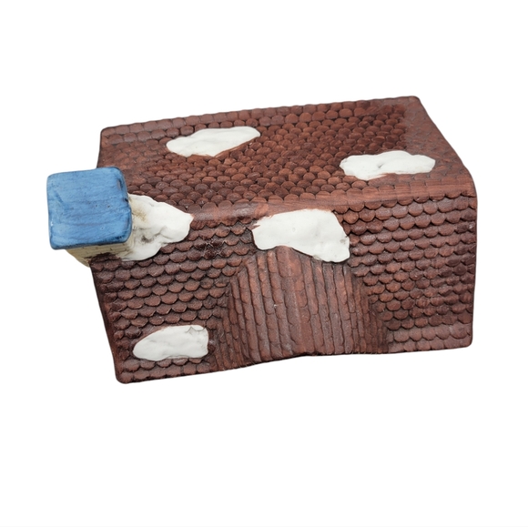 Vtg Americana Porcelain Lighted Christmas Village Clock Maker Shop Colle… - Picture 9 of 15